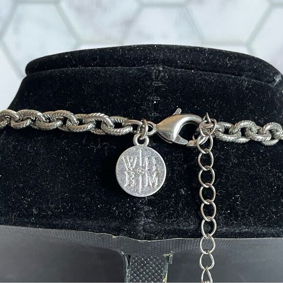 Elegant White House Black Market Set Red and Silver Necklace & Earrings - Picture 5 of 5